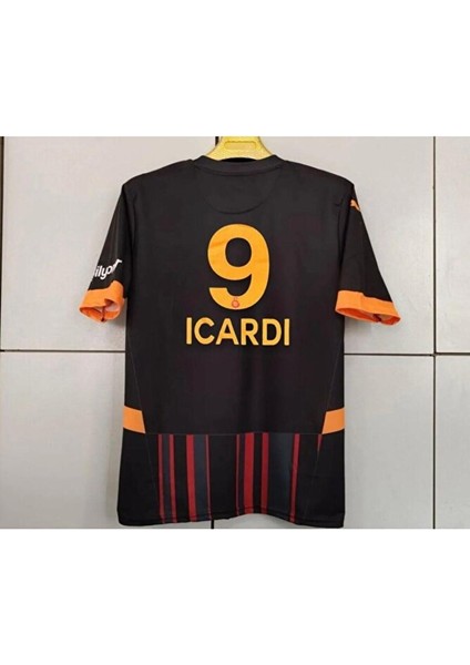 Gâlâtâsârây-9 Numara Îcâr^dî Yeni Sezon 25/26 Siyah Renk Yetişkin Futbol Forması Vs Sweatshirt