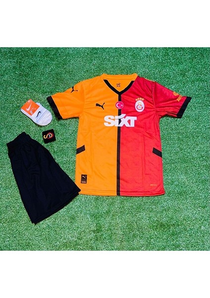 Gâlâtâsârây-Isimsiz New Sezon 25/26 Parçalı Çoçuk Bileklik Çorap Hediye Vs Sweatshirt