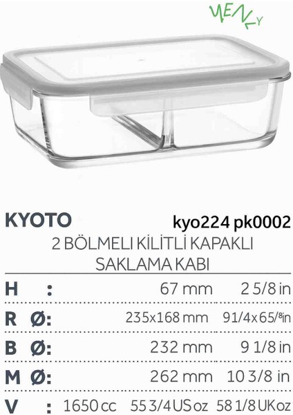 Fresco 3" Lü Saklama Kabı (2bölmeli Cam) Nobleev fiyatları