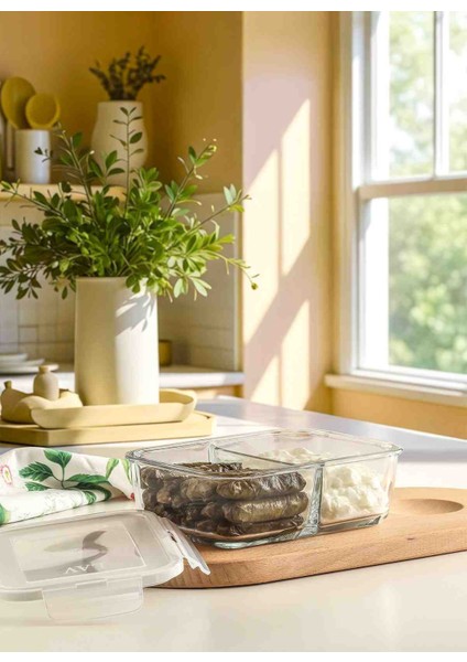 Fresco 3" Lü Saklama Kabı (2bölmeli Cam) Nobleev indirimleri