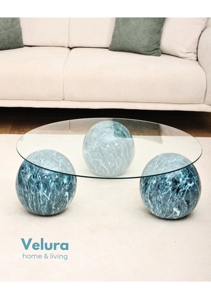 Modern Orta Sehpa & Küre Sehpa & Top Sehpa & Şeffaf Yuvarlak Cam & Ocean fiyatları