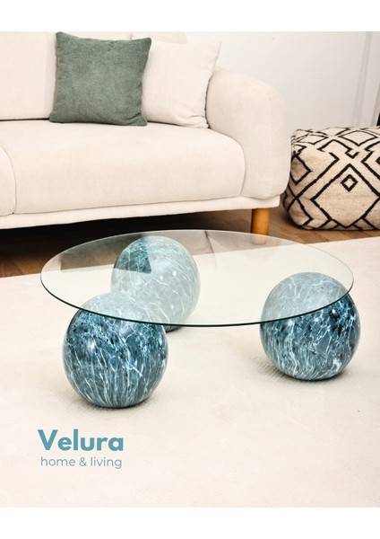 Modern Orta Sehpa & Küre Sehpa & Top Sehpa & Şeffaf Yuvarlak Cam & Ocean modelleri