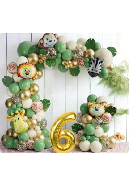 Lüx Safari Doğum Günü Konsepti - Yaş Günü Doğum Günü Kutlama Partisi Seti