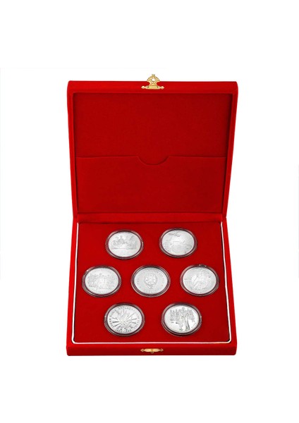 Cumhuriyetin 75. Yılı Gümüş Sikke Coin 7'li Set