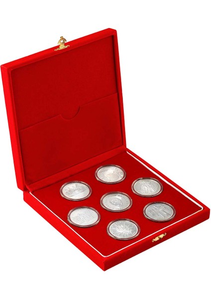 Cumhuriyetin 75. Yılı Gümüş Sikke Coin 7'li Set modelleri