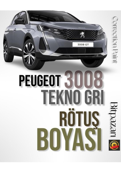 Peugeot 208, Partner, 5008, 2008 , 3008 Tekno Gri - Kca - Fırçalı Rötuş Boyası 20 ml