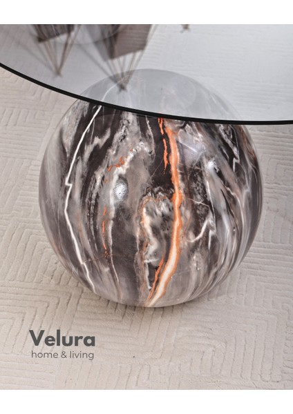 Modern Orta Sehpa & Küre Sehpa & Top Sehpa & Füme Yuvarlak Cam & Dune indirimleri