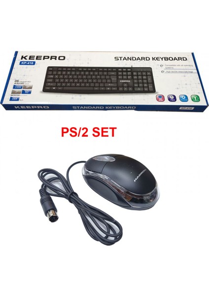 Ps2 Girişli Klavye Mouse Set Eski Yuvarlak Tip Ps2 Mouse Klavye Seti modelleri