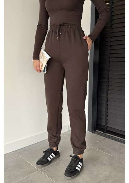 Kadın Bel ve Paça Lastikli Şardonlu Eşofman Altı P-00018625 fiyatları