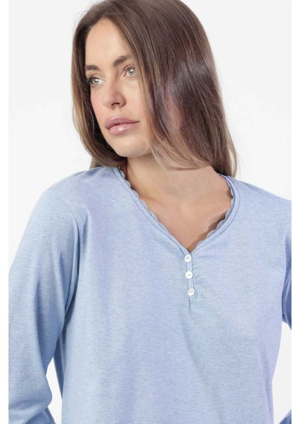 63610 Mavi Pijama Takımı modelleri