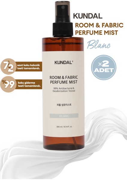 Oda ve Kumaş Kokusu KUNDAL Room & Fabric Perfume Mist (Blanc) 300 ml