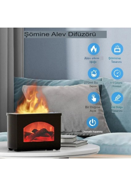 Şömine Görünümlü Hava Nemlendirici Ultrasonik Ortam Nemlendirici Oda Nemlendirici fiyatları