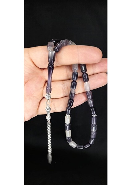 Kedigözü Tesbih Siyah Renkli Kapsül Kesim T-338