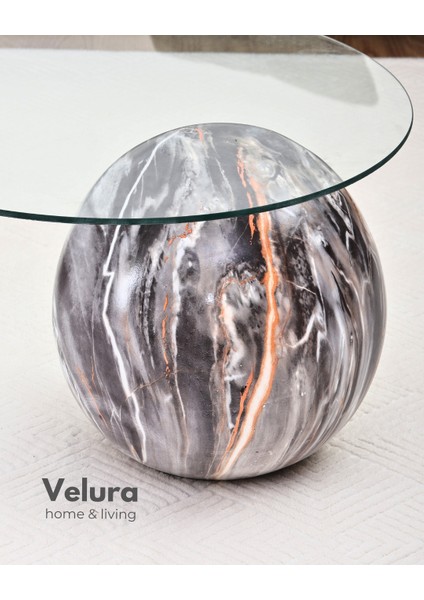 Modern Orta Sehpa & Top Sehpa Cam Sehpa & Küre Orta Sehpa - Dune - Fasulye - Şeffaf Cam modelleri