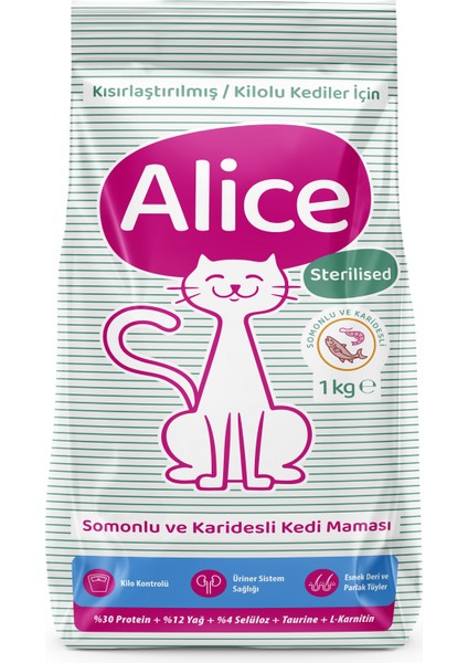 Light & Sterilised Somonlu Karidesli - Kısırlaştırılmış/kilolu Kediler Için 12X1 kg (12 Adet 1 Kg) modelleri