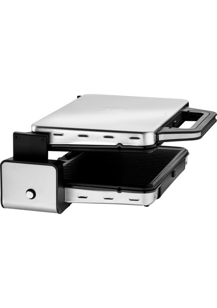 Lono Contact Grill Çelik 2 Bölmeli Elektrikli Izgara & Tost Makinesi 2100 W