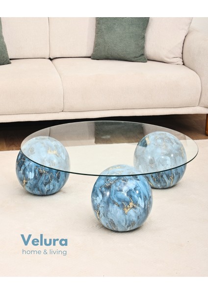 Modern Orta Sehpa & Top Sehpa Cam Sehpa & Küre Orta Sehpa - Sky - Yuvarlak - Şeffaf Cam modelleri