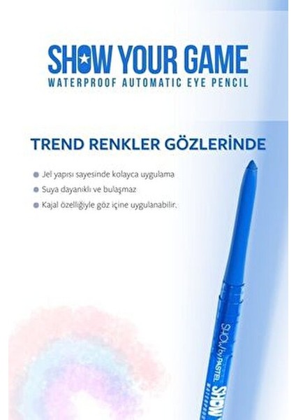 Suya Dayanıklı Göz Kalemi 16 Saat Kalıcı Kolay Uygulama 0,28 g Mavi