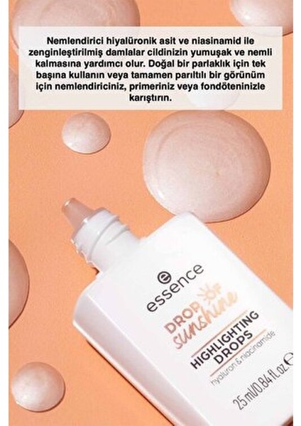 Drop of Sunshine Sıvı Aydınlatıcı 25 ml Tüm Cilt Tipleri İçin Uygun Vegan Formül modelleri