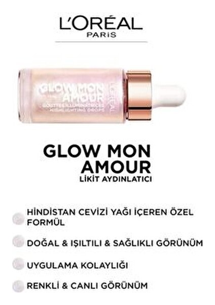 Likit Aydınlatıcı Glow Mon Amour 05 Glow De Coco 30 ml Parlak Etki fırsatları