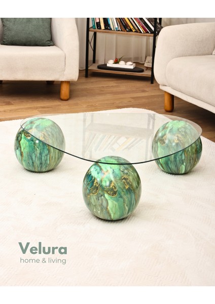 Modern Orta Sehpa & Top Sehpa Cam Sehpa & Küre Orta Sehpa - Jungle - Üçgen - Şeffaf Cam fiyatları