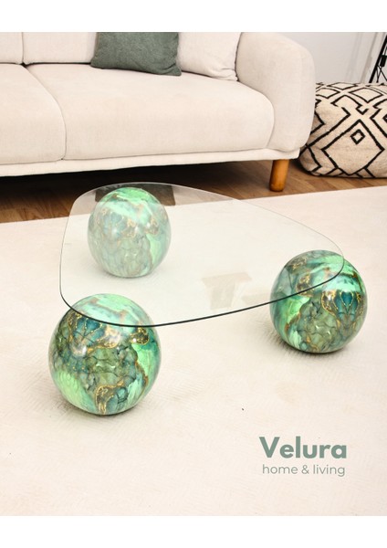 Modern Orta Sehpa & Top Sehpa Cam Sehpa & Küre Orta Sehpa - Jungle - Üçgen - Şeffaf Cam fırsatları