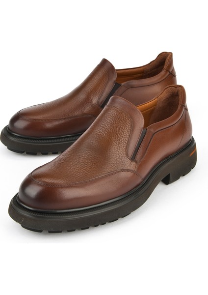 , Erkek Hakiki Deri Ayakkabı 153745Z30412 Taba