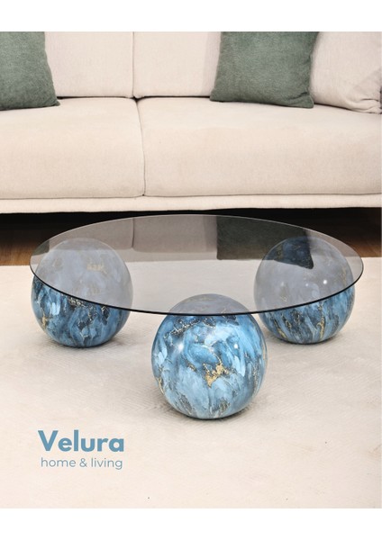 Modern Orta Sehpa & Top Sehpa Cam Sehpa & Küre Orta Sehpa - Sky - Yuvarlak - Füme Cam modelleri