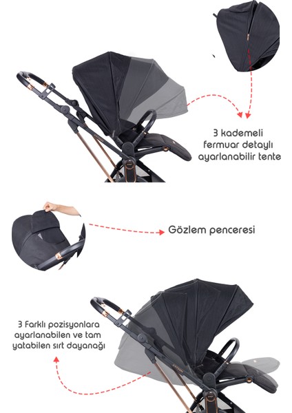 2244 Arteon Travel Sistem Bebek Arabası Siyah indirimleri