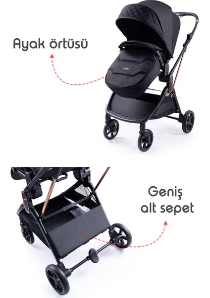 2244 Arteon Travel Sistem Bebek Arabası Siyah