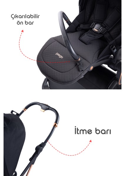 2244 Arteon Travel Sistem Bebek Arabası Siyah