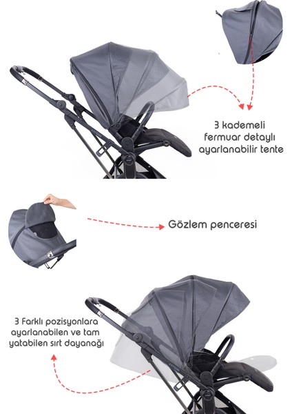 Arteon Seyahat Sistem Bebek Arabası 2244 Otomatik Katlanan fırsatları