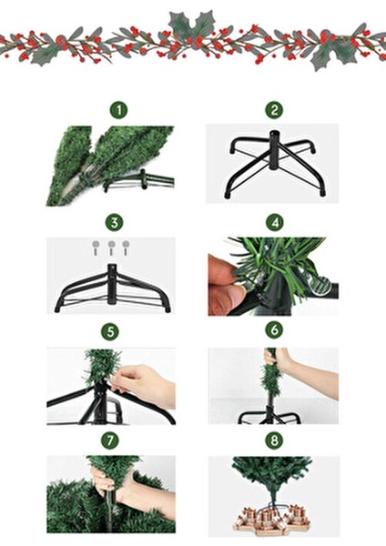 Premium Luxury Kırmızı Yılbaşı Çam Ağacı 180 cm 620 Dal fiyatları