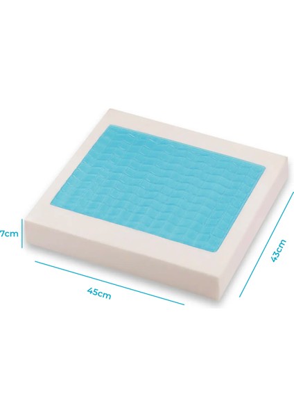 Jelli Visco Tekerlekli Sandalye Minderi Visko Kare Oturma Minderi Serinleten Minder 45X43X7 cm