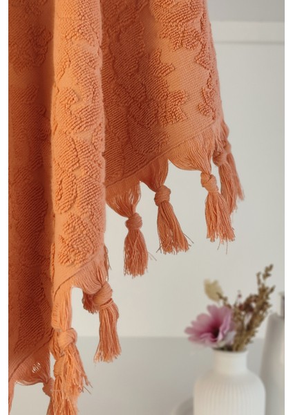 Otantik Saçaklı Kiremit El Havlusu 50X85 cm - %100 Pamuk - Yumuşak ve Su Emici fiyatları