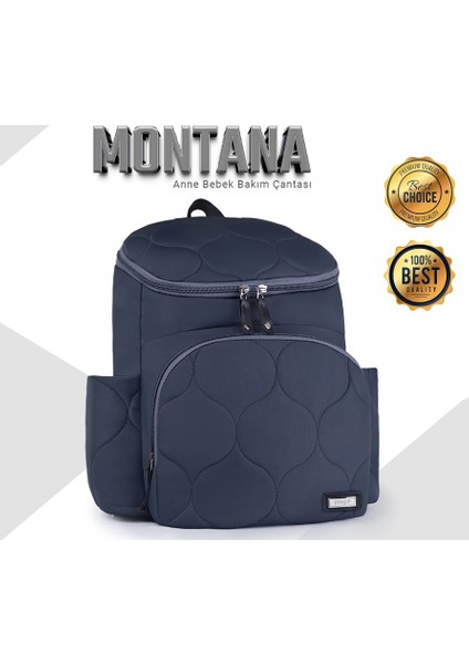 Montana Gri Bebek Bakım Çantası Ergonomik Tasarım ve Su Geçirmez Malzeme ile Geniş Kapasite