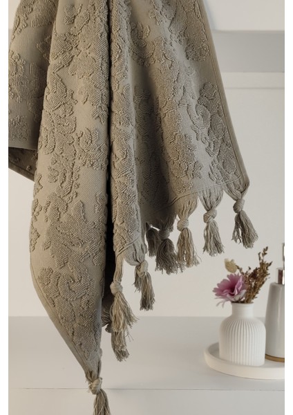 Otantik Saçaklı El Havlusu - Bej