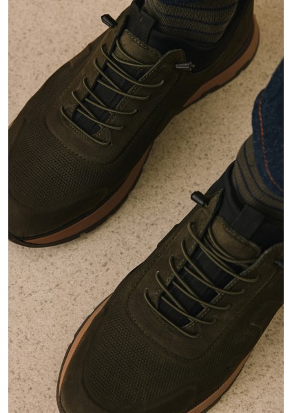 , Erkek Hakiki Deri Sneaker 1531037Z24112 Haki fiyatları