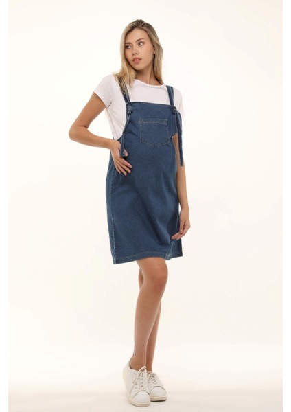 MYRA6301 Kot Hamile Jile Elbise -Mavi fiyatları