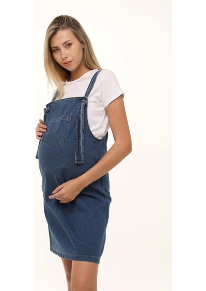 MYRA6301 Kot Hamile Jile Elbise -Mavi modelleri