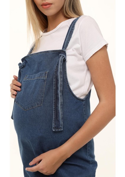 MYRA6301 Kot Hamile Jile Elbise -Mavi fırsatları