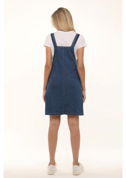 MYRA6301 Kot Hamile Jile Elbise -Mavi indirimleri