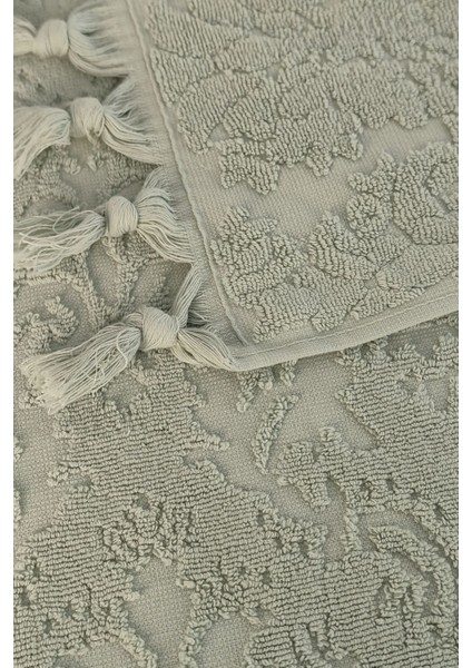 Otantik Saçaklı El Havlusu 50X85 cm - %100 Pamuk - Açık Yeşil - Yumuşak ve Su Emici