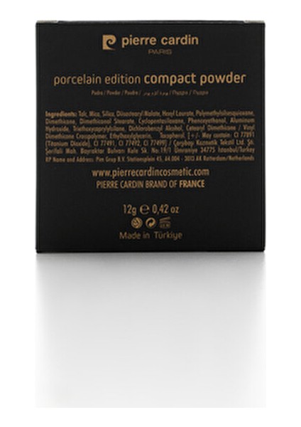 Porcelain Edition Kompakt Pudra İnce Yapısı ile Gün Boyu Konfor 12 Gr Bej