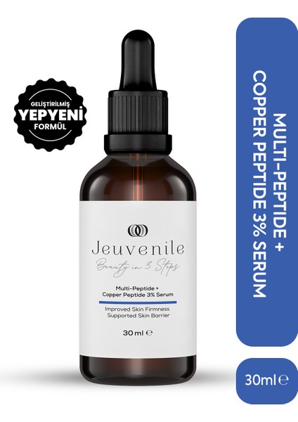 Bakır Peptit %3 Serum – Kırışıklık Karşıtı & Cilt Bariyeri Onarıcı, Dolgunlaştırıcı Etki