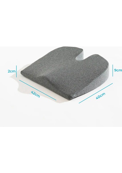 Ortopedik Eğimli Visco Minder Ofis Araba Koltuk Oturma Minderi 42X40X9X2 cm