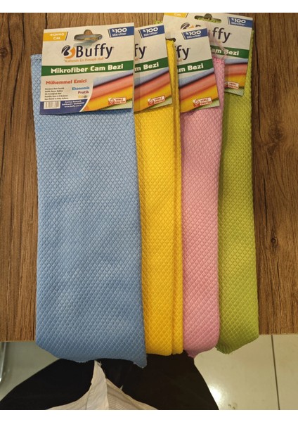 mikrofiber cam bezi 40x40 karışık renk 3 adet