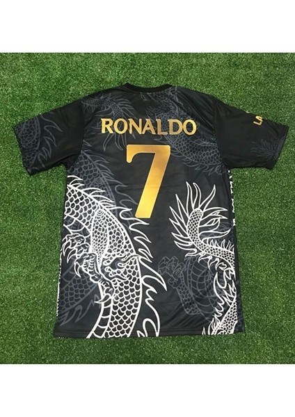 Cristiano Ronaldo 2023/24 Yeni Sezon Dragon Desenli Özel Konsept Forması (Black) modelleri