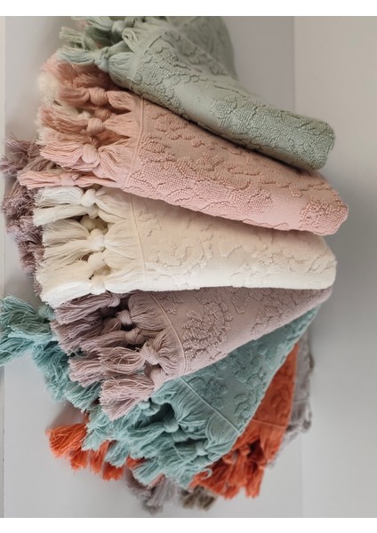 Otantik Saçaklı El Havlusu - Krem