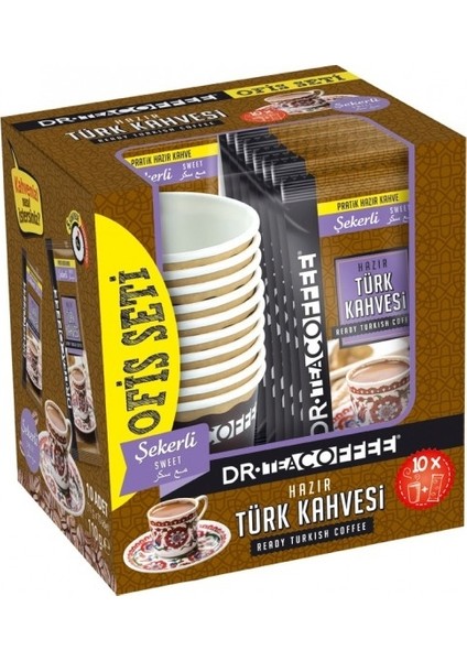 Hazır Türk Kahvesi Şekerli Ofis Seti (10'lu) (10X11 110 Gr)